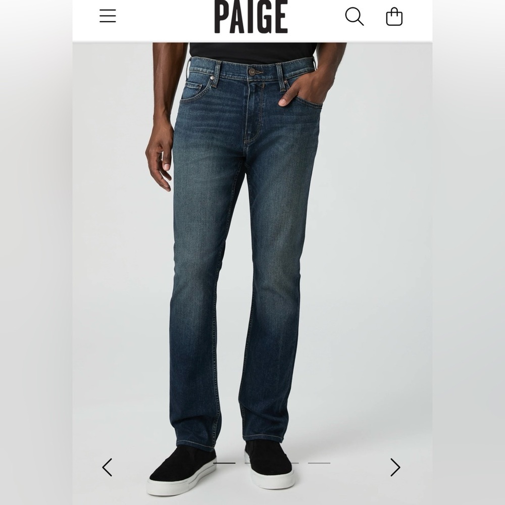 PAIGE Men's Federal 32”Deep Blue Slim Jeans